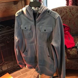 Gray fleece jacket